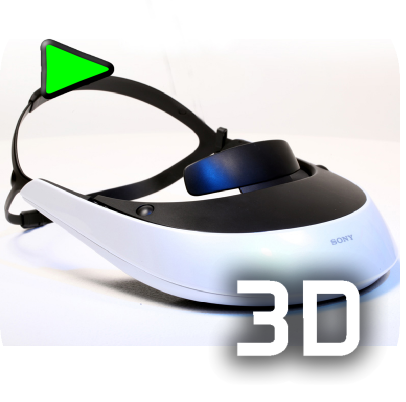 Virtuelles 3D Objekt - die Sony HMZ T2 in 3D betrachten